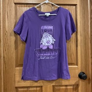 Disney Parks Mrs. Potato Head “I Packed Your Angry Eyes” purple tee L